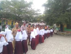 Tanamkan Disiplin dan Cita-Cita, Camat Roly Aditiawan Jaya Pimpin Upacara di SDN 10 Mesuji Timur