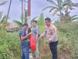 Kapolsek Mesuji Timur Pasang Lampu PJU untuk Keamanan dan Kenyamanan Masyarakat