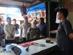 Kapolres Mesuji sidak dan Cek Harga Bahan Pokok di Pasar Simpang Pematang Jelang Idul Fitri 1447 H