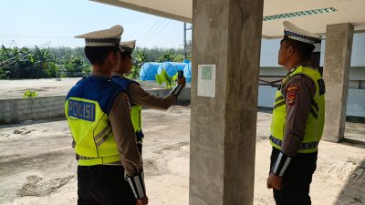Personil Piket Sat Lantas Polres Mesuji Laksanakan Patroli Janji Jaga di Kawasan Islamic Center